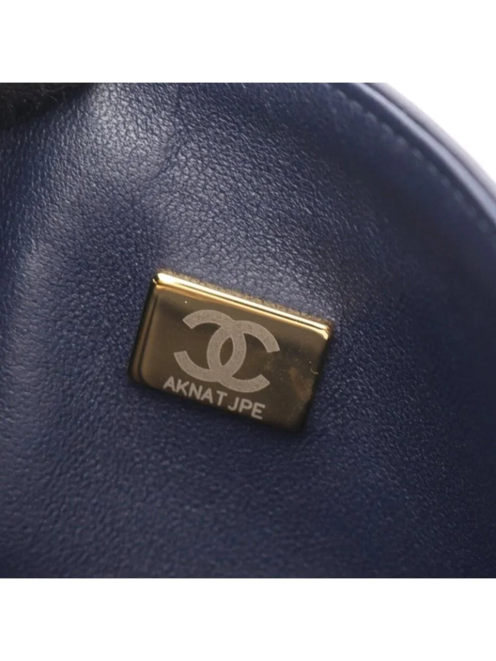 Chanel Shoulder Bag Quilted Double Flap Navy Lambskin Chain